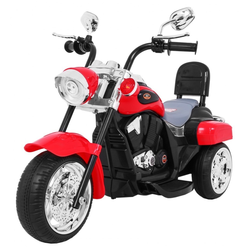 Elektrinis motociklas NightBike Chopperis, Red-Elektromobiliai vaikams, Motociklai-e-vaikas