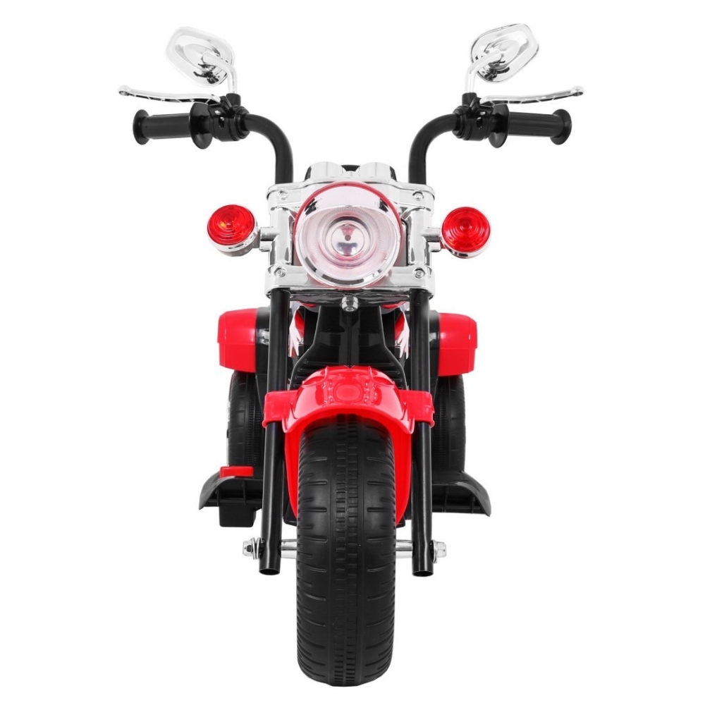 Elektrinis motociklas NightBike Chopperis, Red-Elektromobiliai vaikams, Motociklai-e-vaikas