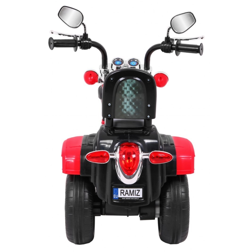 Elektrinis motociklas NightBike Chopperis, Red-Elektromobiliai vaikams, Motociklai-e-vaikas