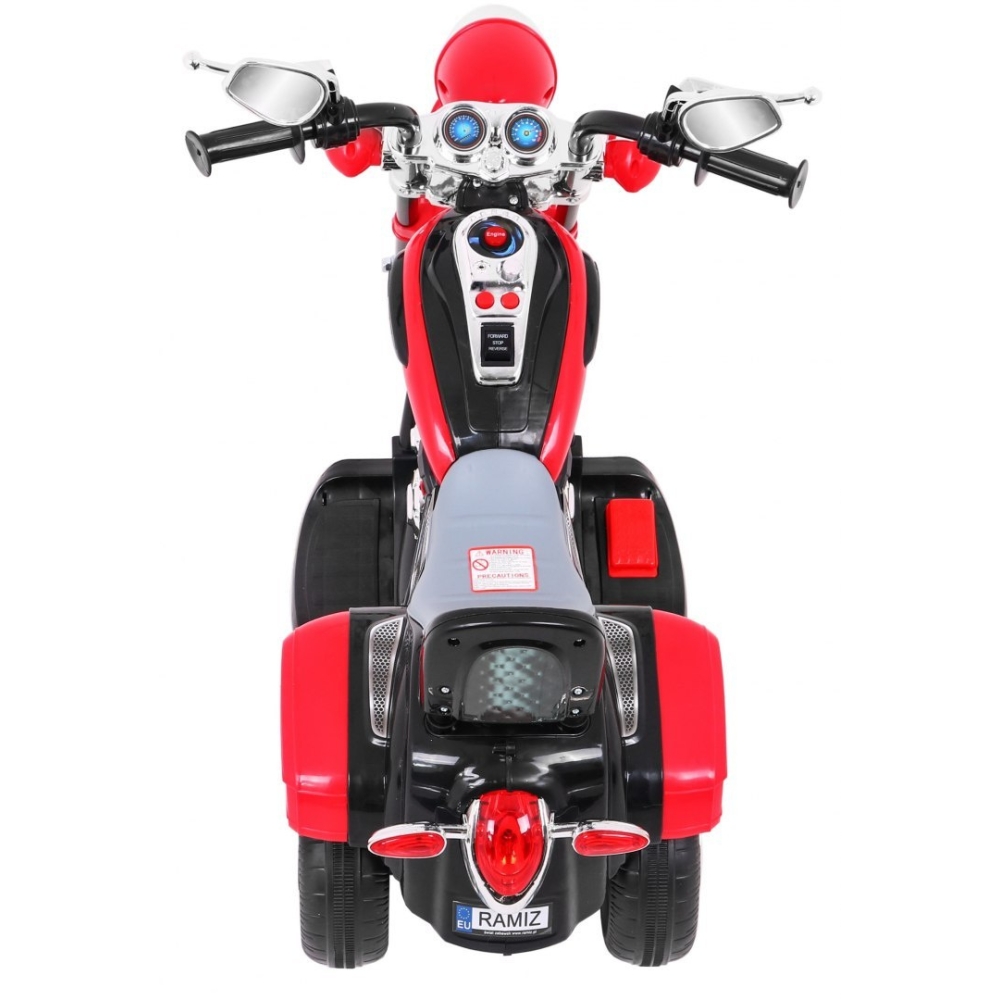 Elektrinis motociklas NightBike Chopperis, Red-Elektromobiliai vaikams, Motociklai-e-vaikas
