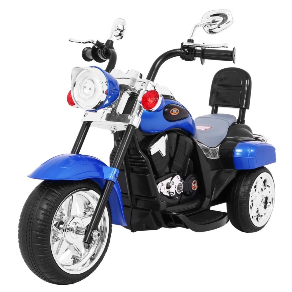 Elektrinis motociklas NightBike Chopperis, Blue-Elektromobiliai vaikams, Motociklai-e-vaikas