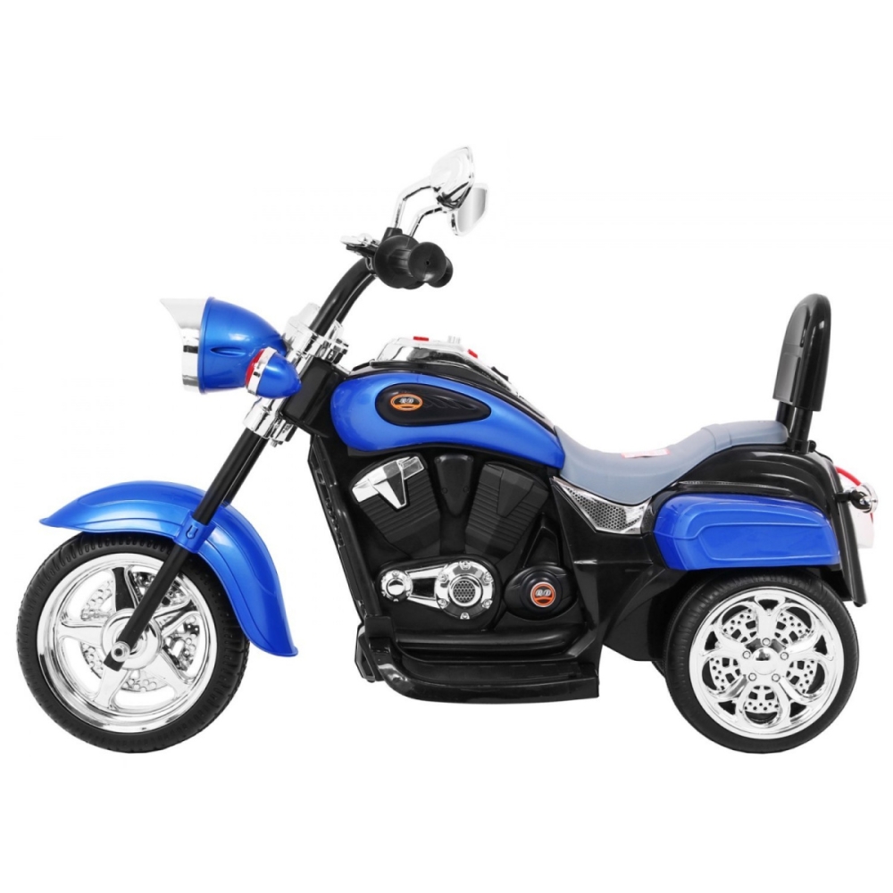 Elektrinis motociklas NightBike Chopperis, Blue-Elektromobiliai vaikams, Motociklai-e-vaikas