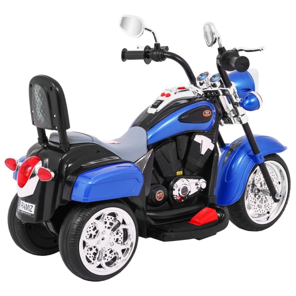 Elektrinis motociklas NightBike Chopperis, Blue-Elektromobiliai vaikams, Motociklai-e-vaikas