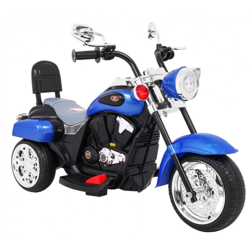 Elektrinis motociklas NightBike Chopperis, Blue-Elektromobiliai vaikams, Motociklai-e-vaikas