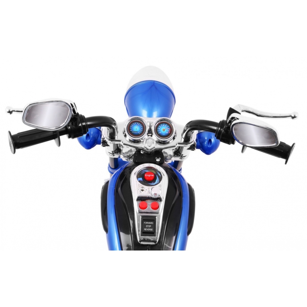 Elektrinis motociklas NightBike Chopperis, Blue-Elektromobiliai vaikams, Motociklai-e-vaikas