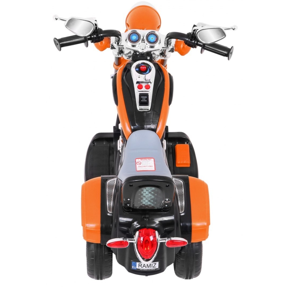 Elektrinis motociklas NightBike Chopperis, Orange-Elektromobiliai vaikams, Motociklai-e-vaikas