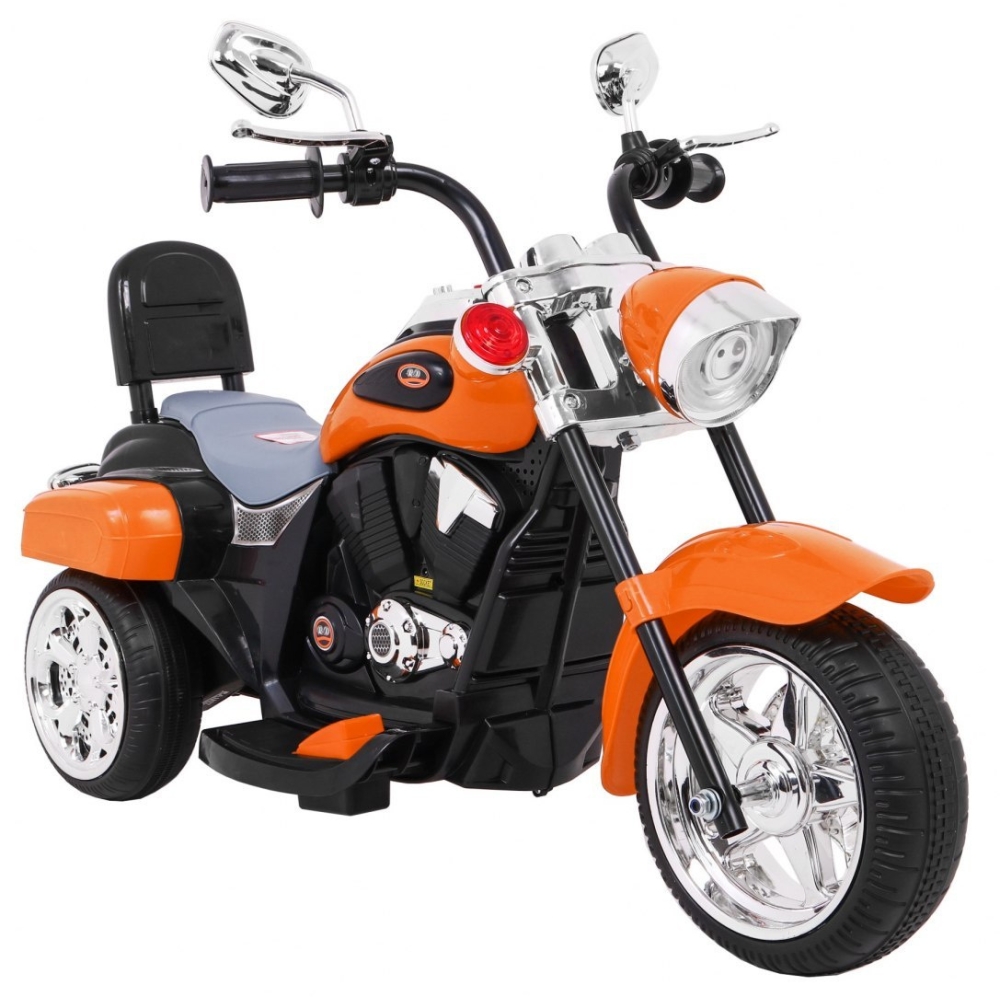 Elektrinis motociklas NightBike Chopperis, Orange-Elektromobiliai vaikams, Motociklai-e-vaikas
