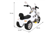 Elektrinis motociklas Hot Chopper, White-Elektromobiliai vaikams, Motociklai-e-vaikas