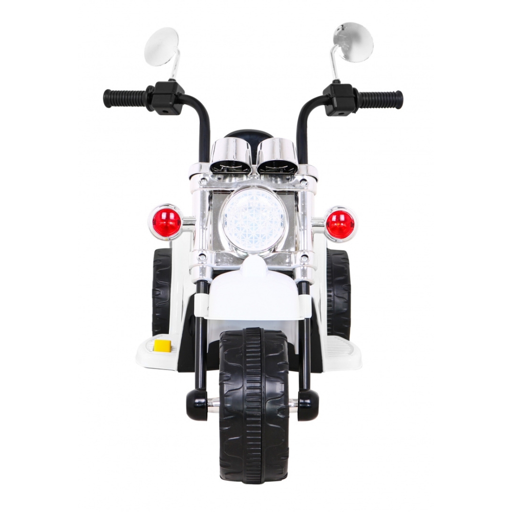 Elektrinis motociklas Hot Chopper, White-Elektromobiliai vaikams, Motociklai-e-vaikas