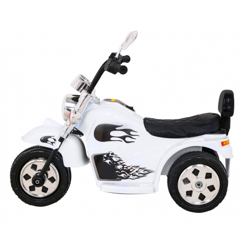 Elektrinis motociklas Hot Chopper, White-Elektromobiliai vaikams, Motociklai-e-vaikas