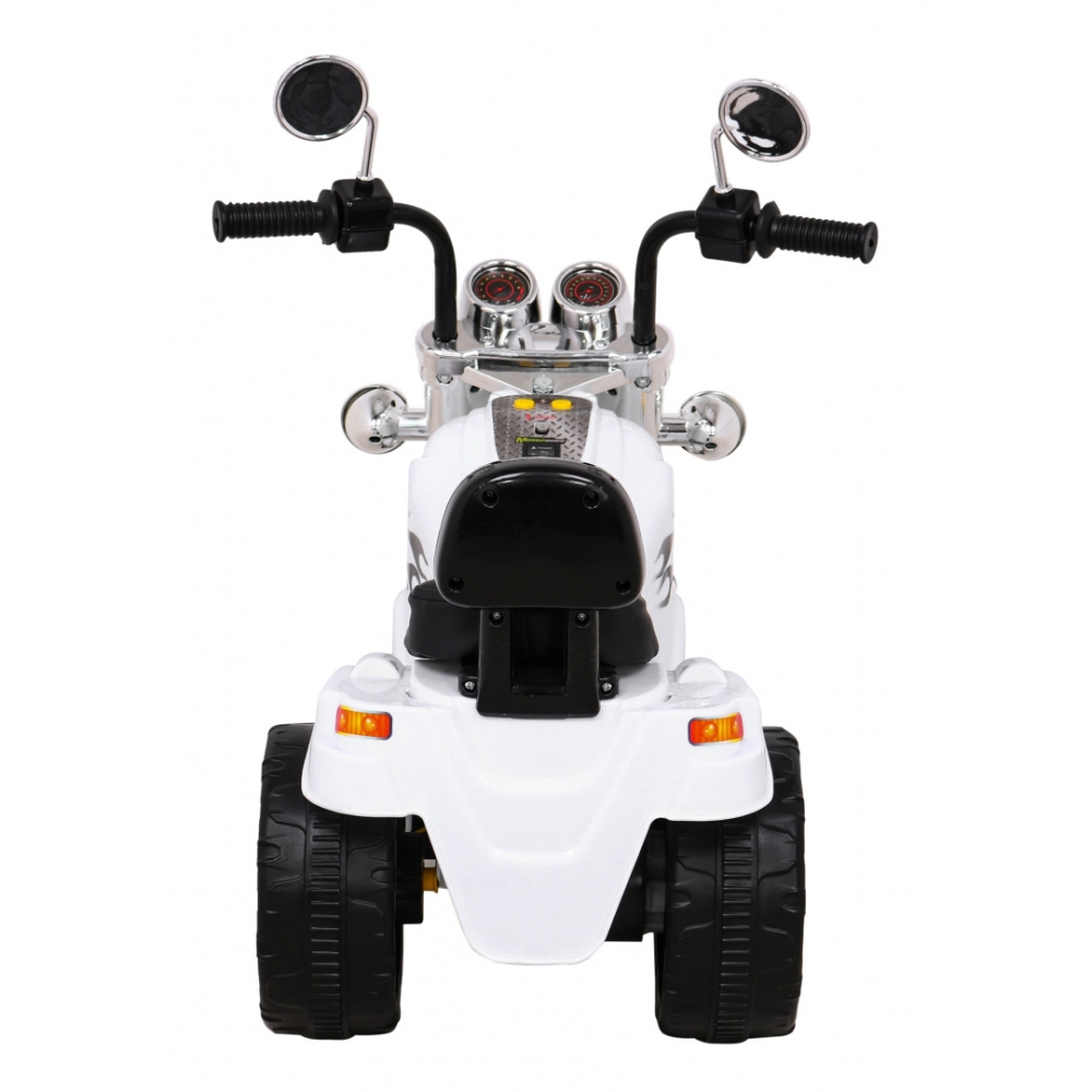 Elektrinis motociklas Hot Chopper, White-Elektromobiliai vaikams, Motociklai-e-vaikas