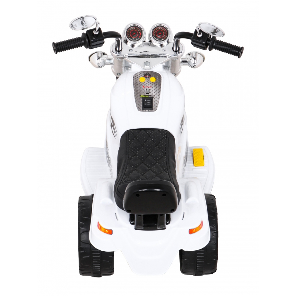 Elektrinis motociklas Hot Chopper, White-Elektromobiliai vaikams, Motociklai-e-vaikas