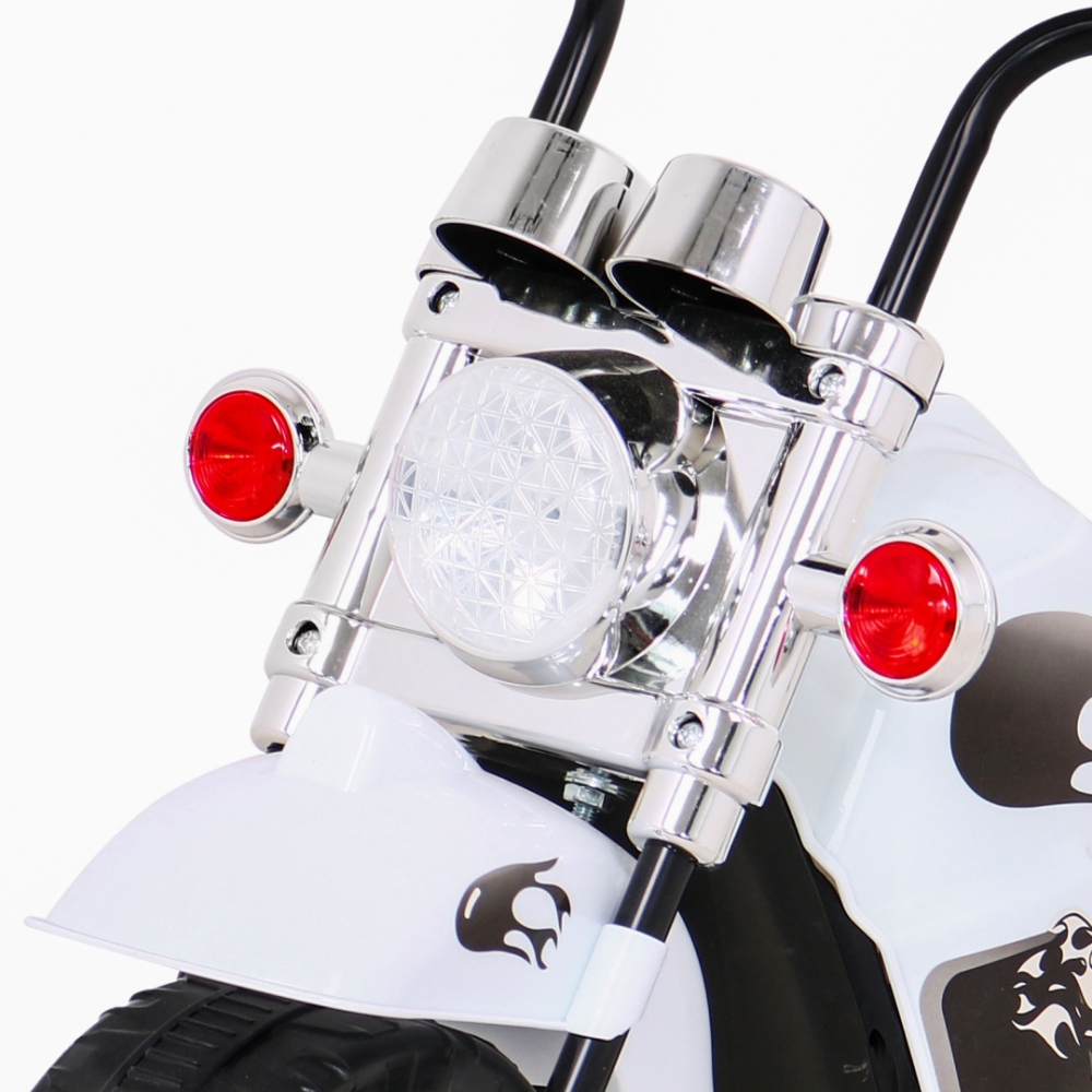 Elektrinis motociklas Hot Chopper, White-Elektromobiliai vaikams, Motociklai-e-vaikas