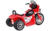 Motorek Chopper na akumulator dla dzieci Czerwony + 3 koła + Dźwięki + Światła LED