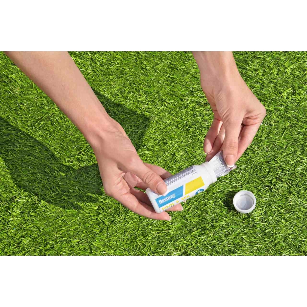 Baseino vandens testo juostelės pH + chloras + šarmingumas 50 BESTWAY