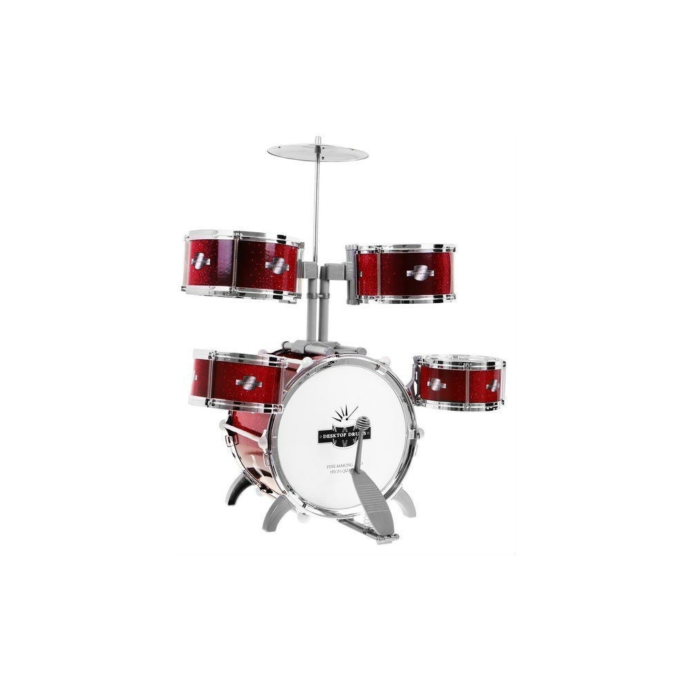 5-bębnowa Perkusja dla dzieci 5+ Instrument muzyczny Stołek + Talerz + 2 Pałeczki 9 el.