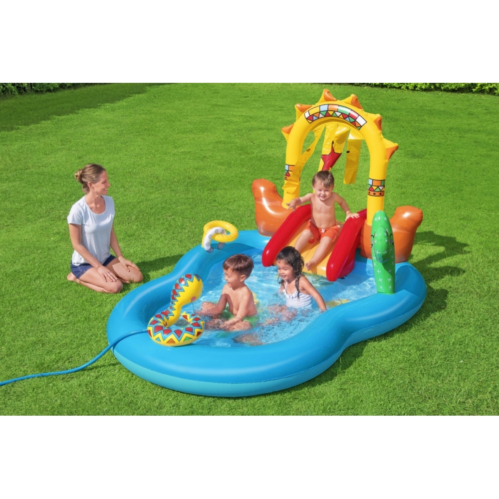 Pripučiama žaidimų aikštelė 264 x 188 x 140 cm Bestway 53118-Žaislai, Lauko žaislai, Baseinai, Pripučiami baseinai-e-vaikas