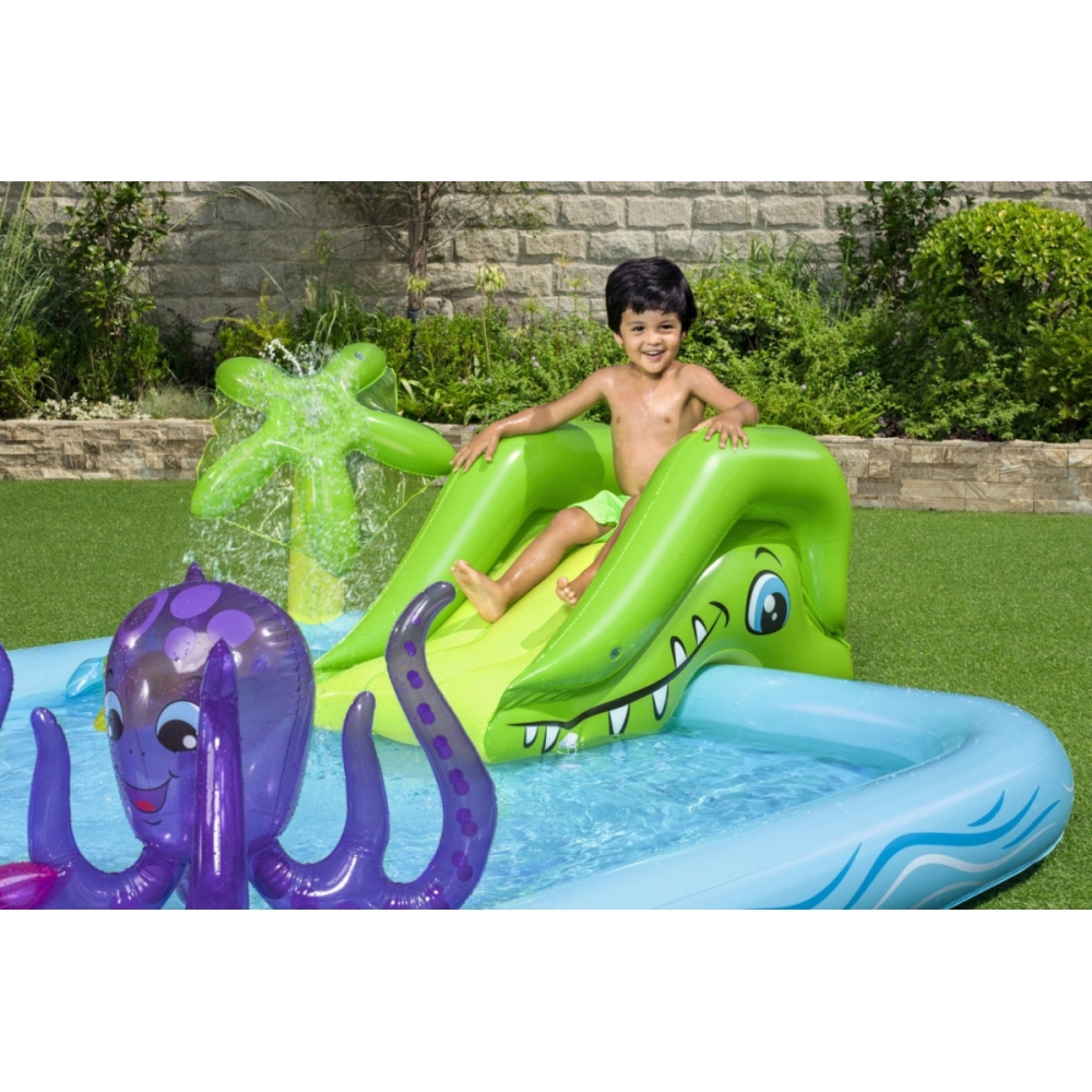 Pripučiama žaidimų aikštelė Akvariumas 239x206x86 cm Bestway 53052-Žaislai, Lauko žaislai, Baseinai, Pripučiami baseinai-e-vaika