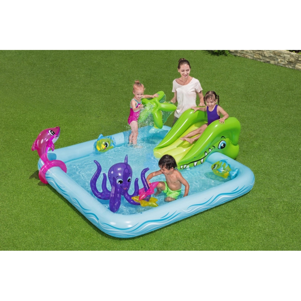 Pripučiama žaidimų aikštelė Akvariumas 239x206x86 cm Bestway 53052-Žaislai, Lauko žaislai, Baseinai, Pripučiami baseinai-e-vaika