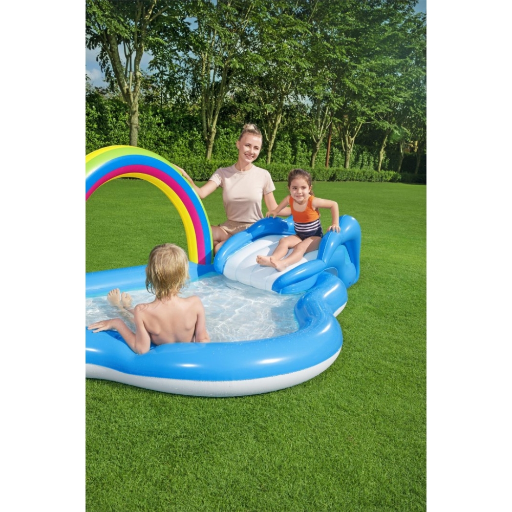Pripučiama žaidimų aikštelė 257 x 145 x 91 cm Bestway 53092-Žaislai, Lauko žaislai, Baseinai, Pripučiami baseinai-e-vaikas