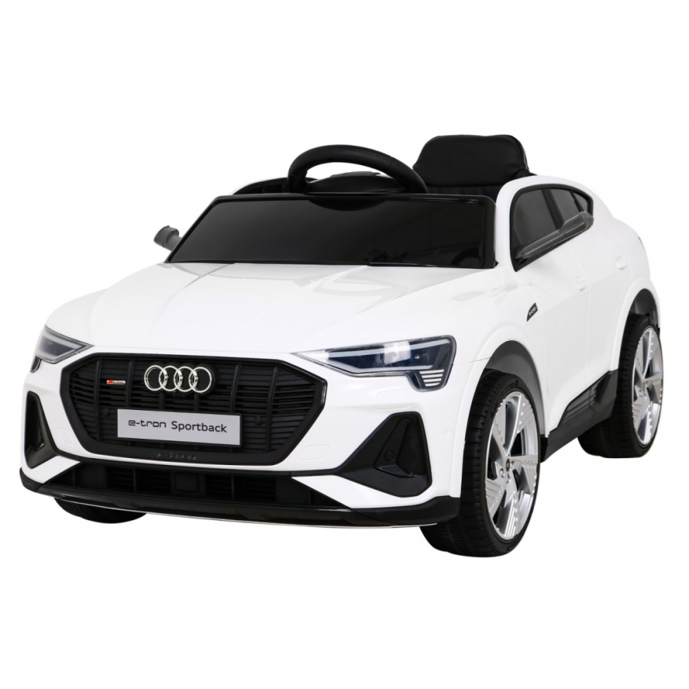 Elektromobilis Audi E-Tron Sportback 4x4, White-Elektromobiliai vaikams, Mašinos-e-vaikas