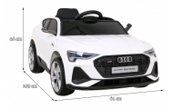 Elektromobilis Audi E-Tron Sportback 4x4, White-Elektromobiliai vaikams, Mašinos-e-vaikas
