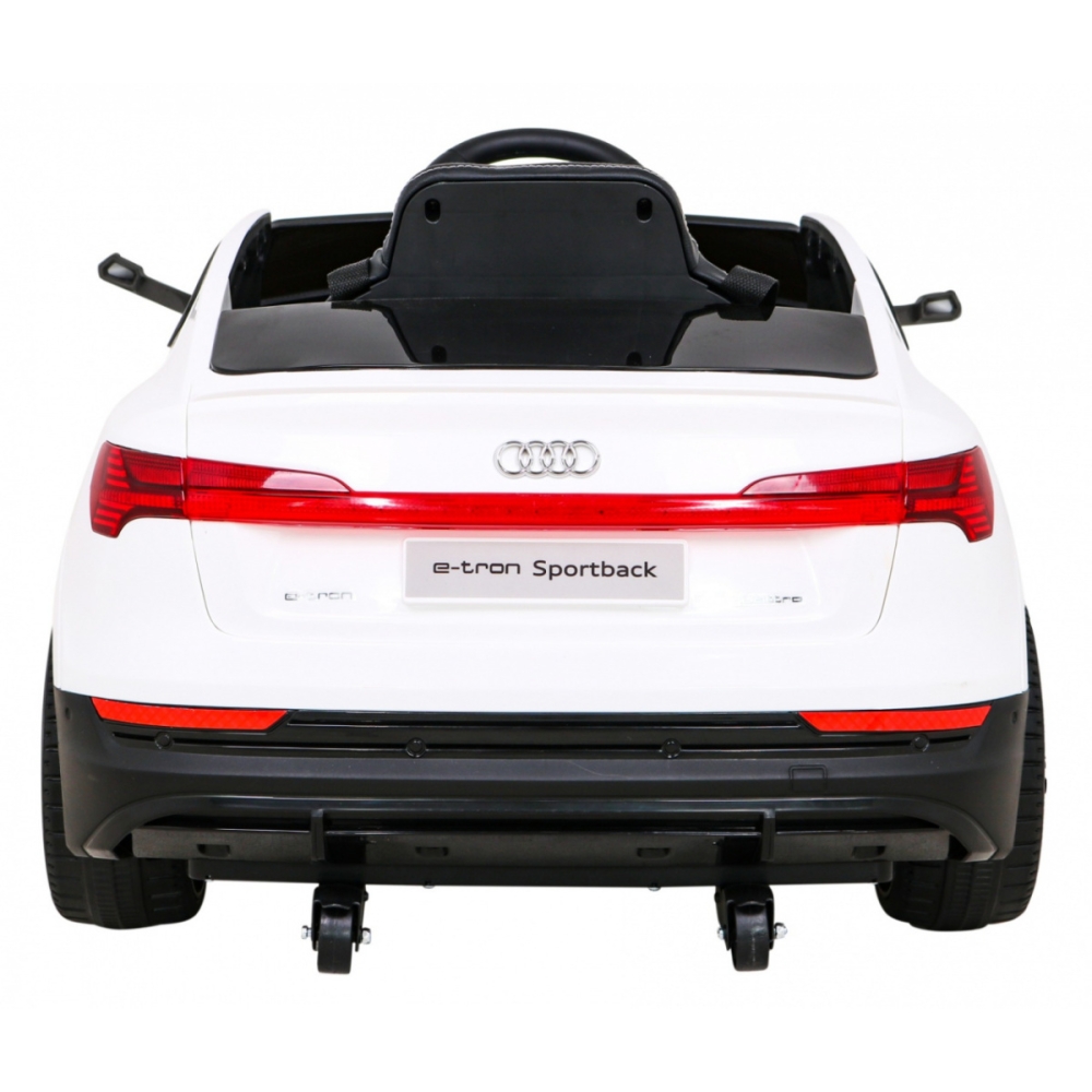 Elektromobilis Audi E-Tron Sportback 4x4, White-Elektromobiliai vaikams, Mašinos-e-vaikas