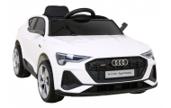 Elektromobilis Audi E-Tron Sportback 4x4, White-Elektromobiliai vaikams, Mašinos-e-vaikas