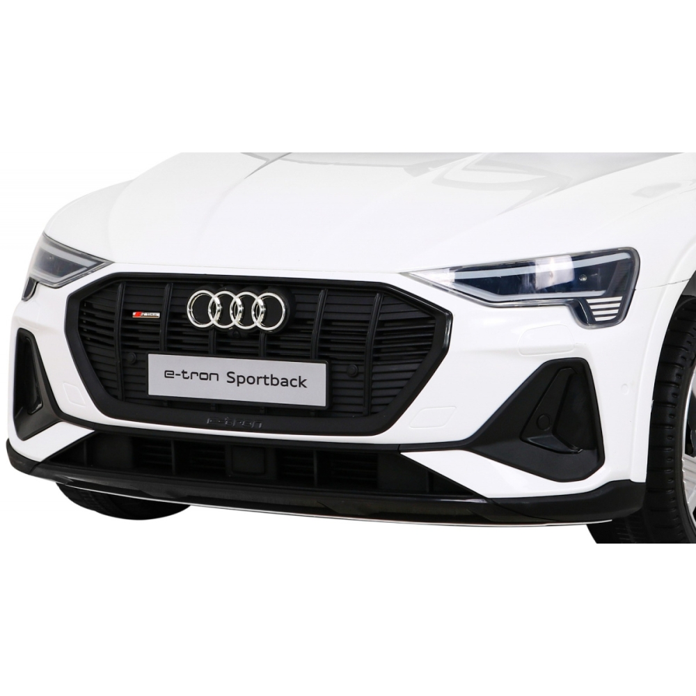 Elektromobilis Audi E-Tron Sportback 4x4, White-Elektromobiliai vaikams, Mašinos-e-vaikas