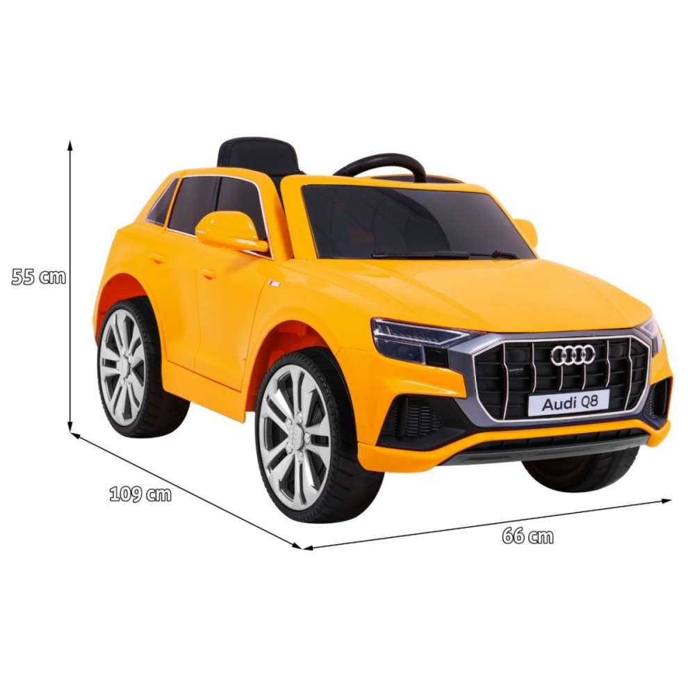 Elektromobilis Audi Q8, Yellow-Elektromobiliai vaikams, Visureigiai-e-vaikas