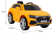 Elektromobilis Audi Q8, Yellow-Elektromobiliai vaikams, Visureigiai-e-vaikas