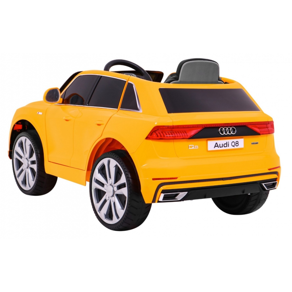 Elektromobilis Audi Q8, Yellow-Elektromobiliai vaikams, Visureigiai-e-vaikas