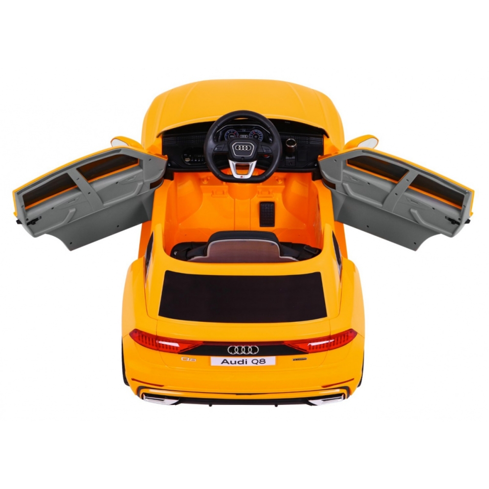 Elektromobilis Audi Q8, Yellow-Elektromobiliai vaikams, Visureigiai-e-vaikas