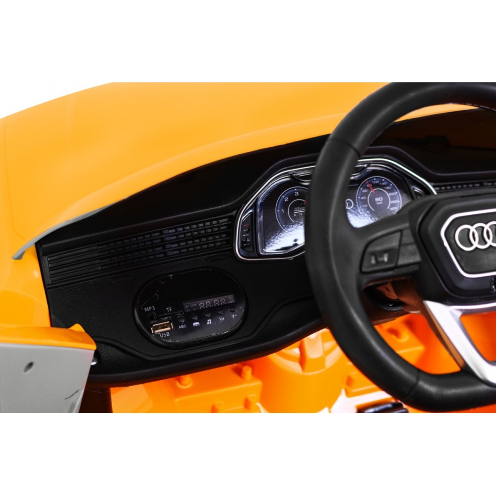 Elektromobilis Audi Q8, Yellow-Elektromobiliai vaikams, Visureigiai-e-vaikas