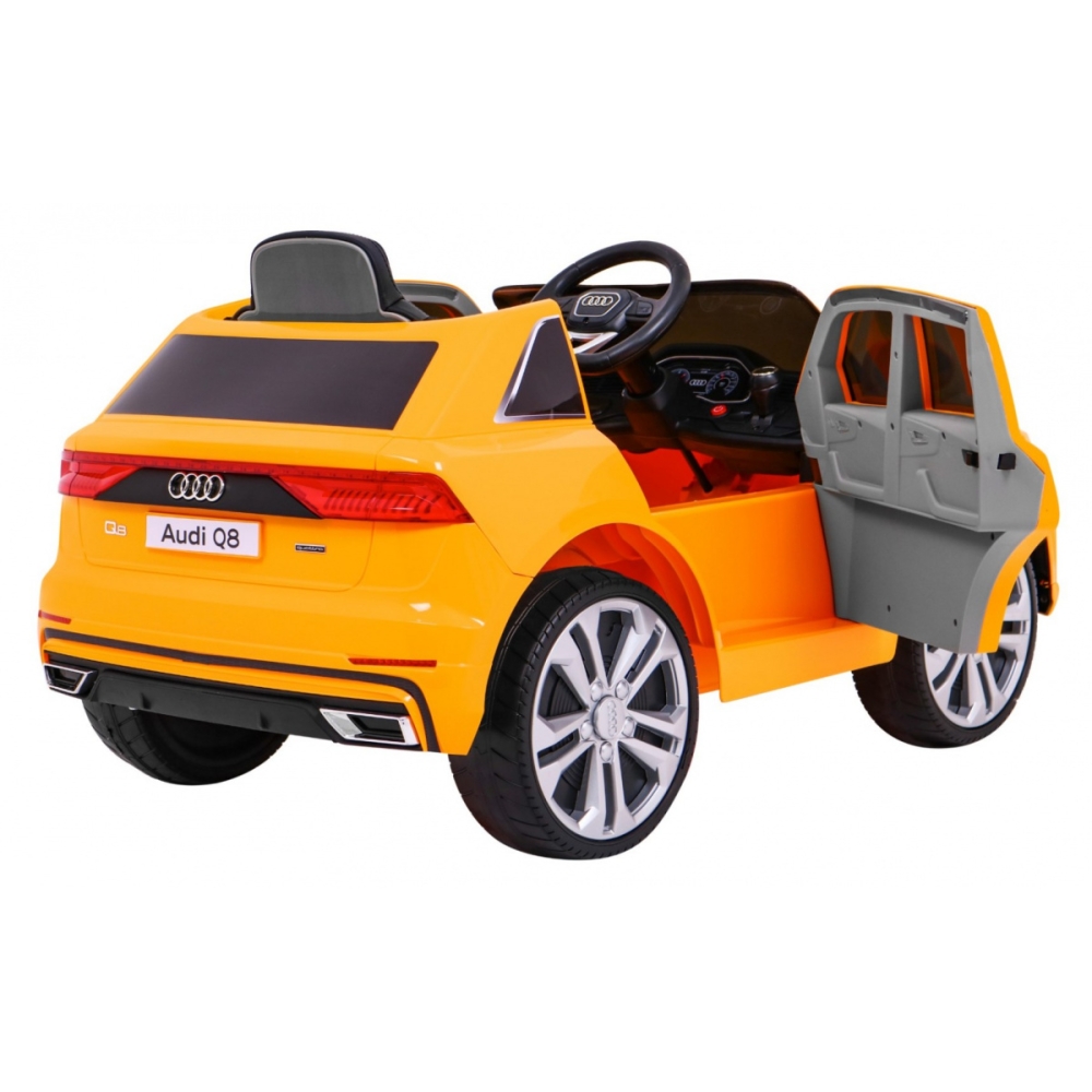 Elektromobilis Audi Q8, Yellow-Elektromobiliai vaikams, Visureigiai-e-vaikas