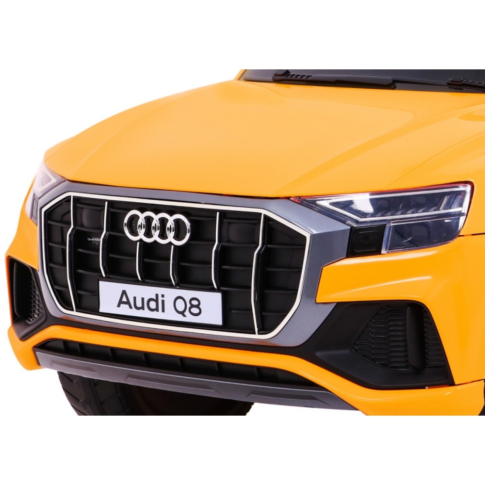 Elektromobilis Audi Q8, Yellow-Elektromobiliai vaikams, Visureigiai-e-vaikas