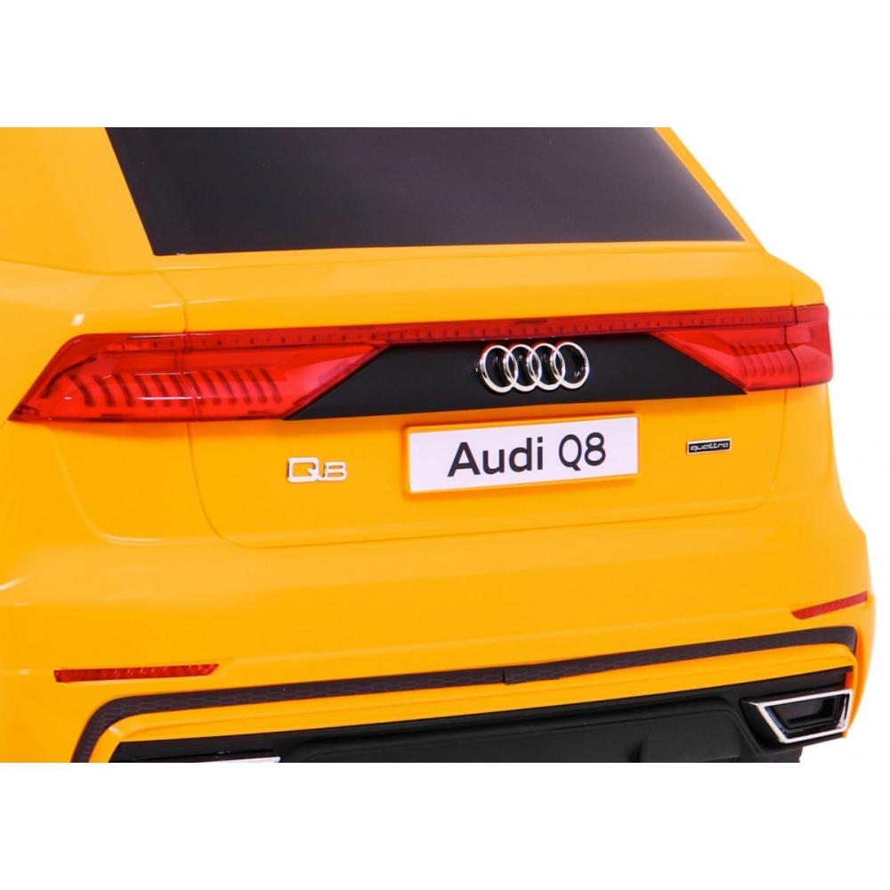 Elektromobilis Audi Q8, Yellow-Elektromobiliai vaikams, Visureigiai-e-vaikas