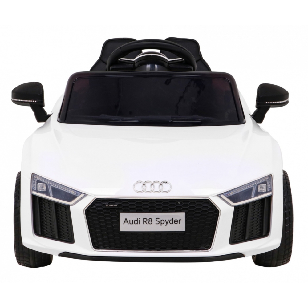 Elektromobilis Audi R8, White-Elektromobiliai vaikams, Mašinos-e-vaikas