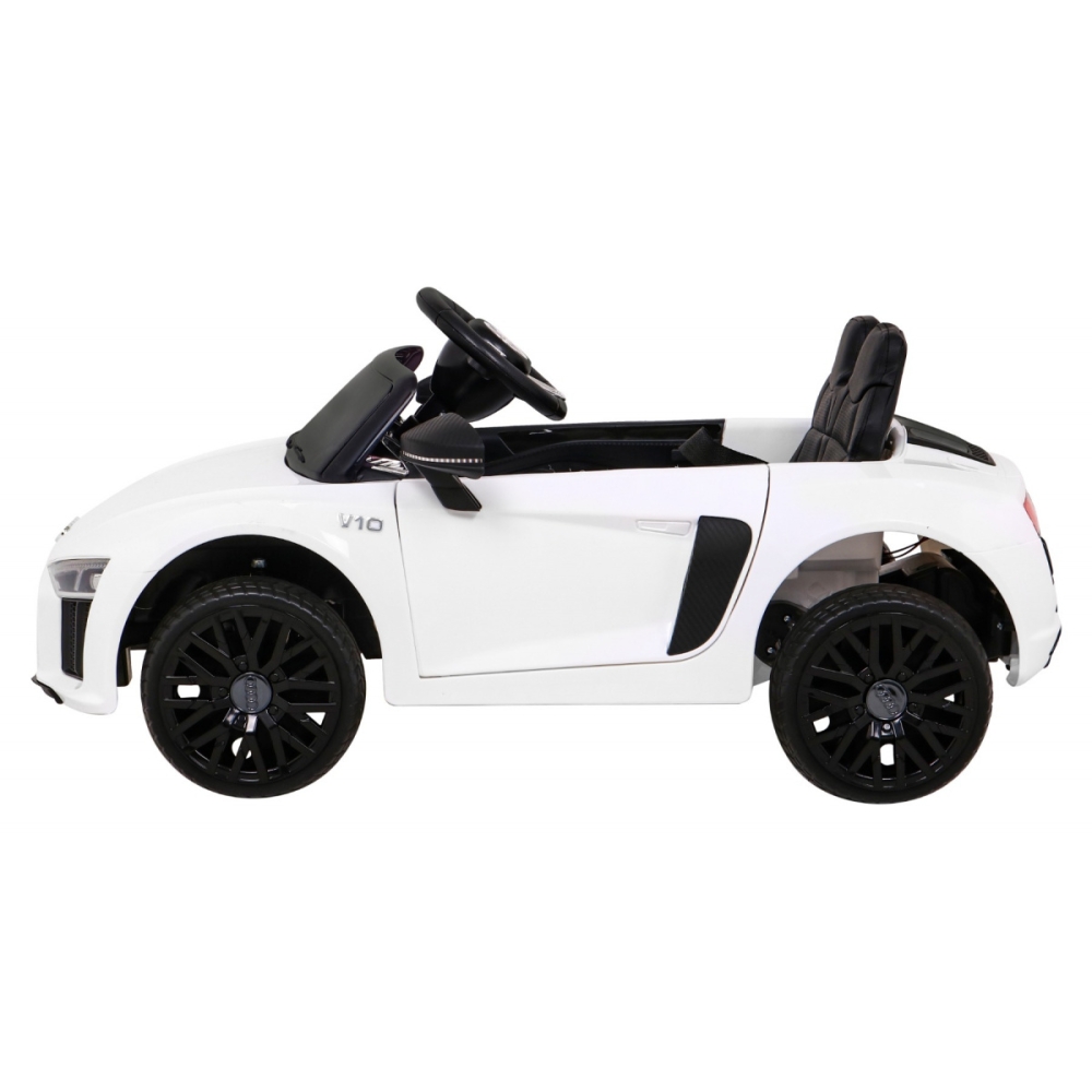 Elektromobilis Audi R8, White-Elektromobiliai vaikams, Mašinos-e-vaikas
