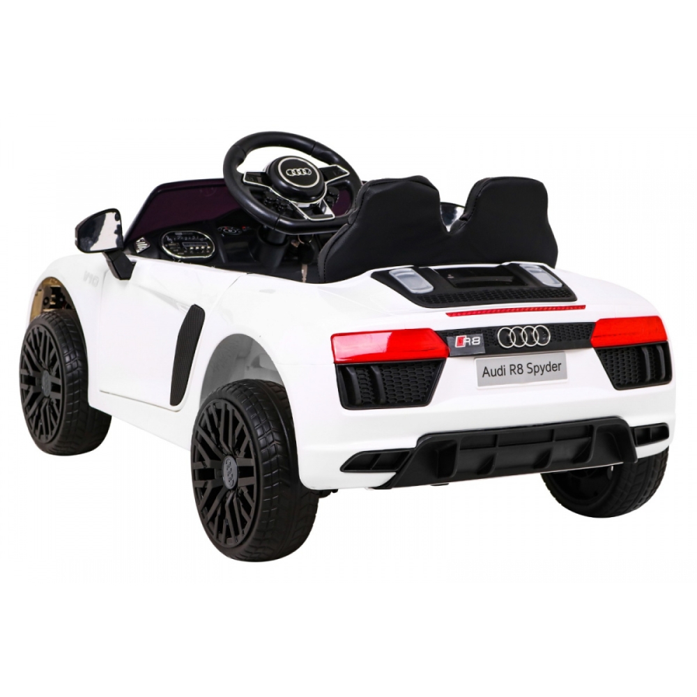 Elektromobilis Audi R8, White-Elektromobiliai vaikams, Mašinos-e-vaikas