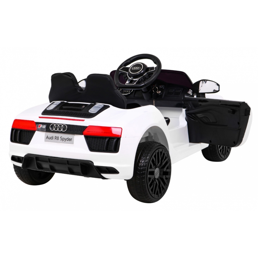 Elektromobilis Audi R8, White-Elektromobiliai vaikams, Mašinos-e-vaikas
