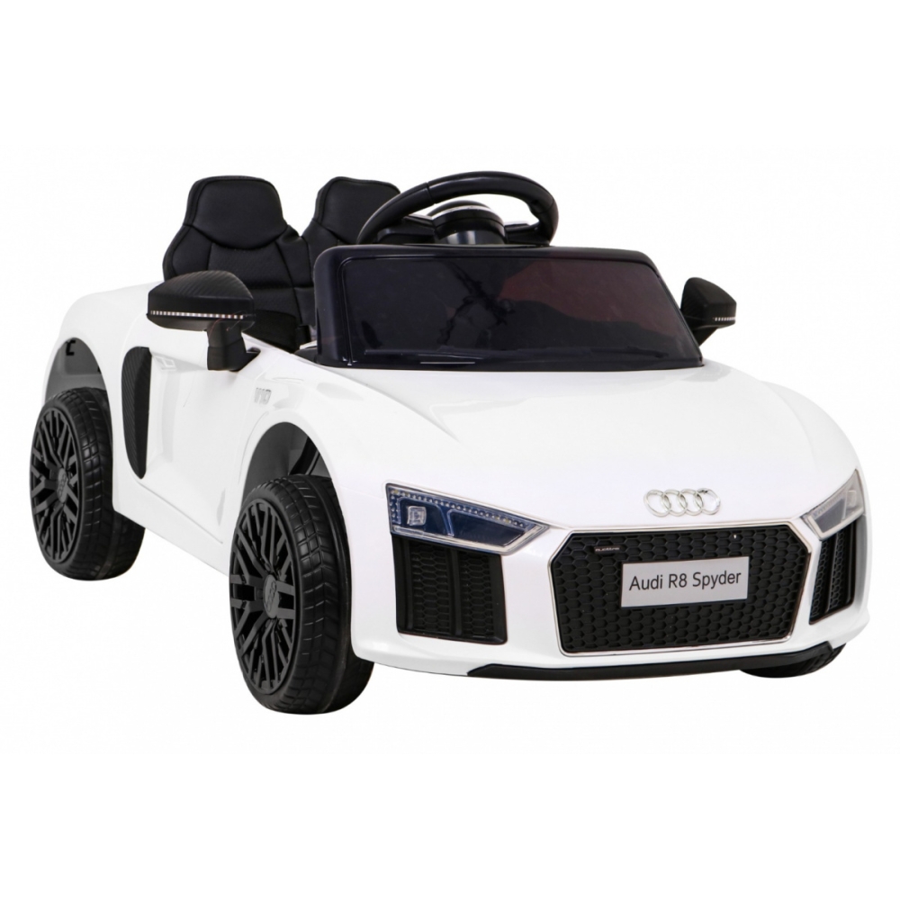 Elektromobilis Audi R8, White-Elektromobiliai vaikams, Mašinos-e-vaikas