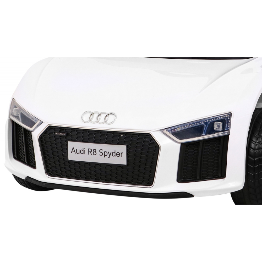 Elektromobilis Audi R8, White-Elektromobiliai vaikams, Mašinos-e-vaikas