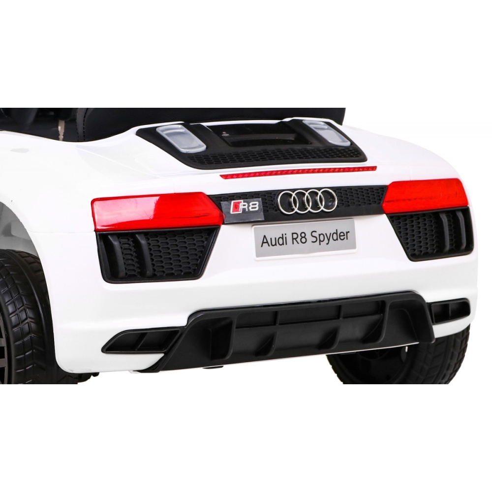 Elektromobilis Audi R8, White-Elektromobiliai vaikams, Mašinos-e-vaikas