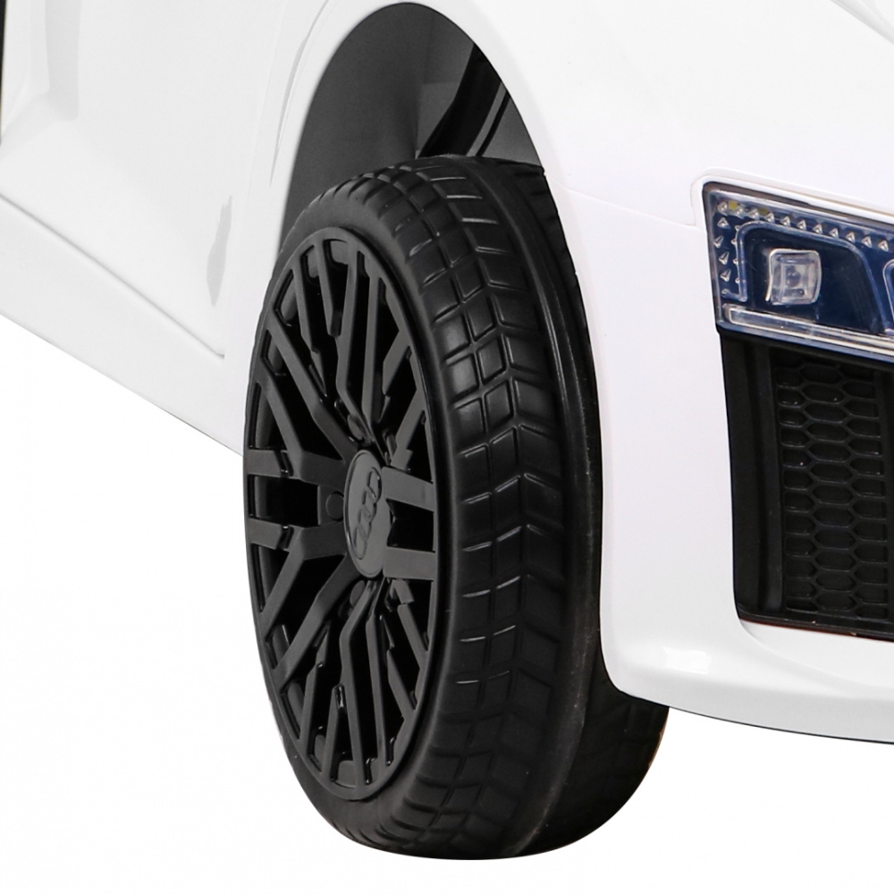 Elektromobilis Audi R8, White-Elektromobiliai vaikams, Mašinos-e-vaikas