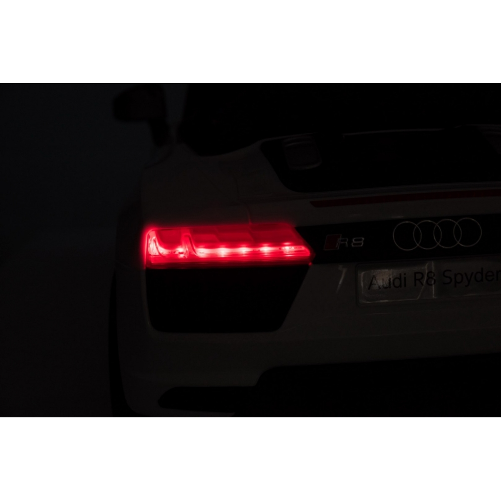 Elektromobilis Audi R8, White-Elektromobiliai vaikams, Mašinos-e-vaikas