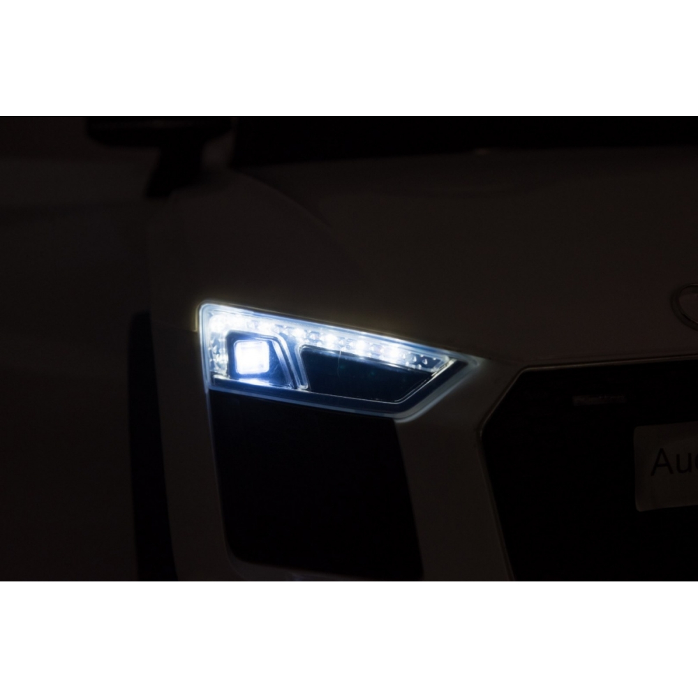 Elektromobilis Audi R8, White-Elektromobiliai vaikams, Mašinos-e-vaikas