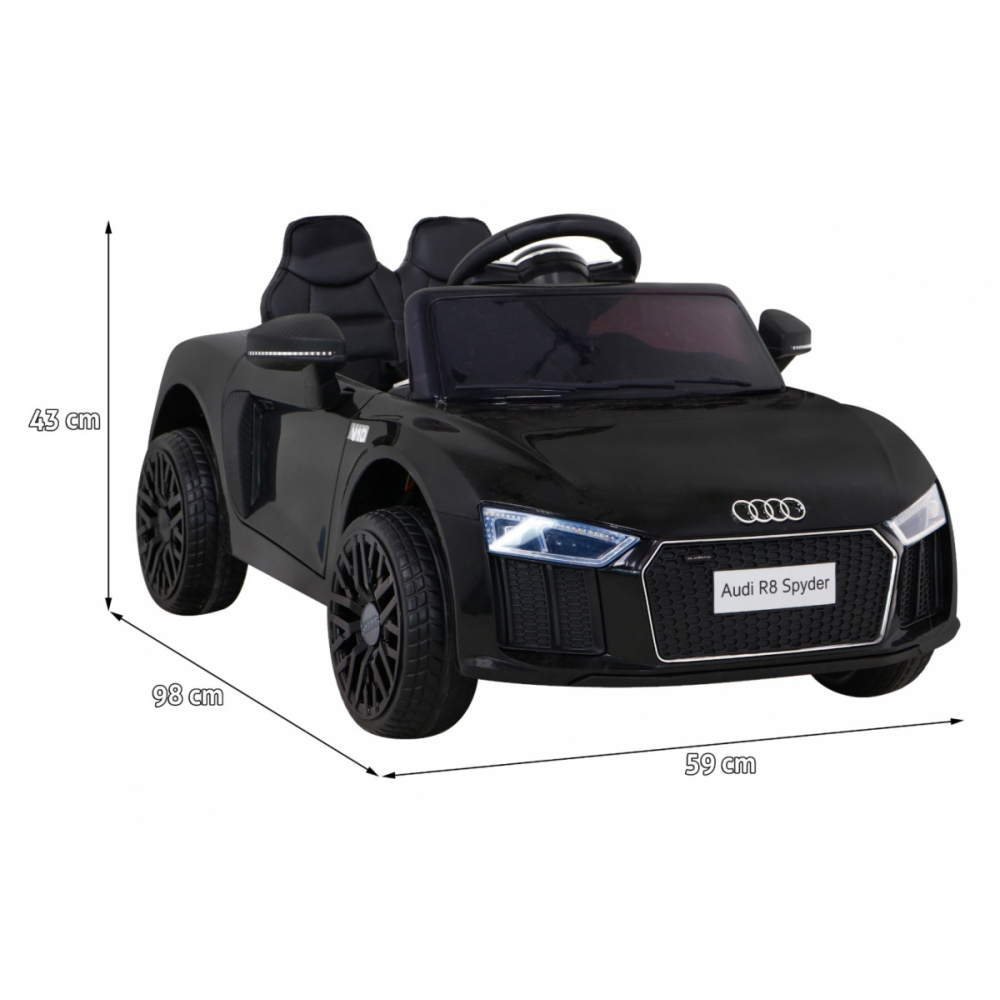 Elektromobilis Audi R8, Black-Elektromobiliai vaikams, Mašinos-e-vaikas