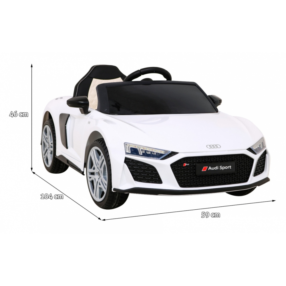 Elektromobilis Audi R8 LIFT, White-Elektromobiliai vaikams, Mašinos-e-vaikas