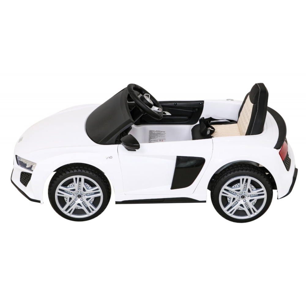 Elektromobilis Audi R8 LIFT, White-Elektromobiliai vaikams, Mašinos-e-vaikas